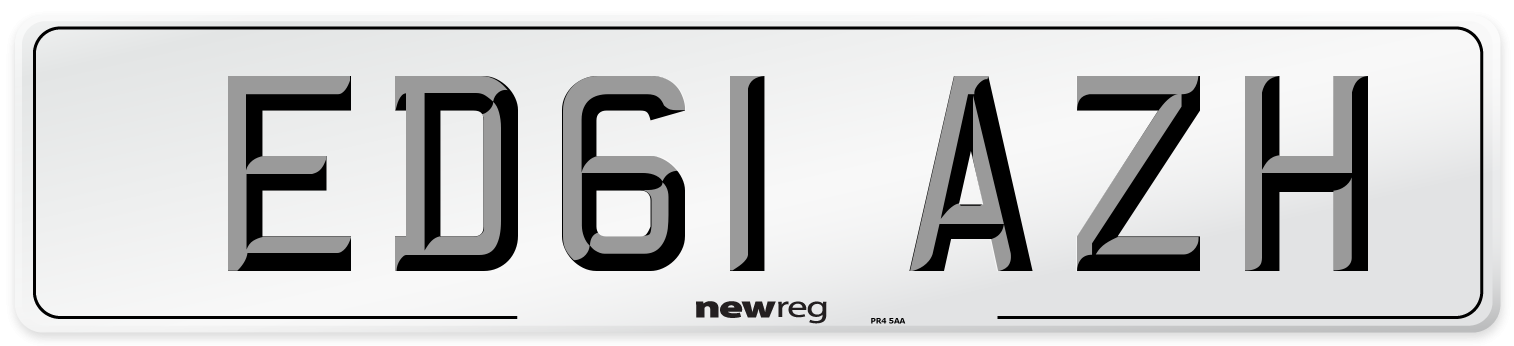 ED61 AZH Number Plate from New Reg